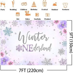 Winter ONEderland Birthday Backdrop